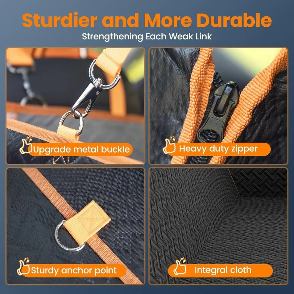 NEW Oneisall Back Seat Cover Extender For Car SUV Waterproof Pet Dog Hard Bottom